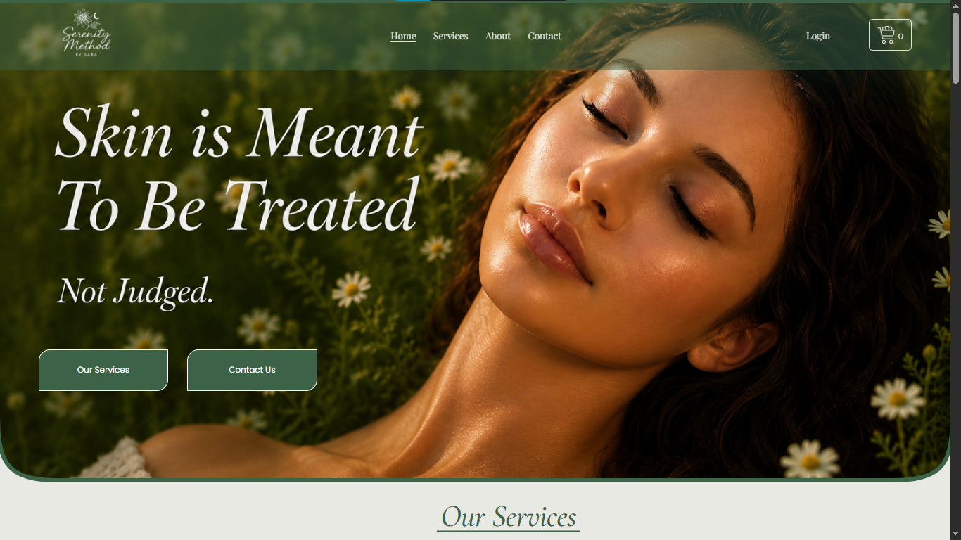 Serenity Method website built on Squarespace