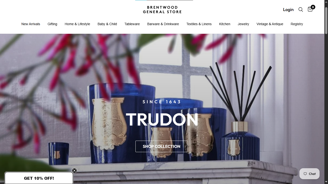 Brentwood General Store website built on Shopify