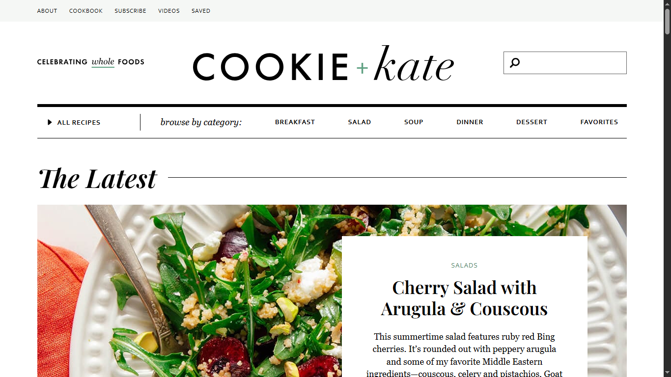 Cookie and Kate website built on WordPress